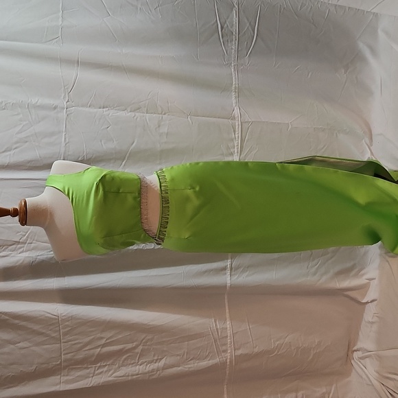 Vintage Homemade Lime 2 PC formal - Picture 1 of 6